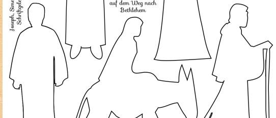 Teil des Bastelbogens Bastelbogen Krippe