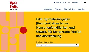 Screenshot Startseite Vielfalt-Mediathek