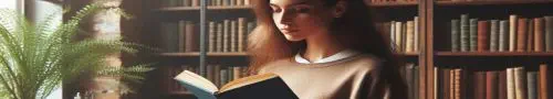 Jugendliche liest ein Buch