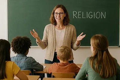 Lehrerin im Religionsunterricht